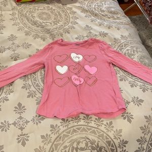 Long sleeve shirt with hearts